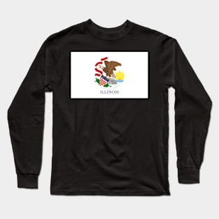 Illinois Flag Long Sleeve T-Shirt